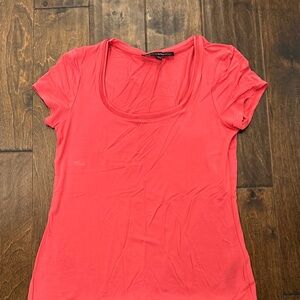 White House Black Market Coral Short Sleeve Tee